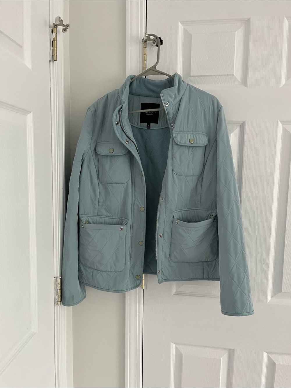 Talbots Quilted Pale Blue Puffer Jacket